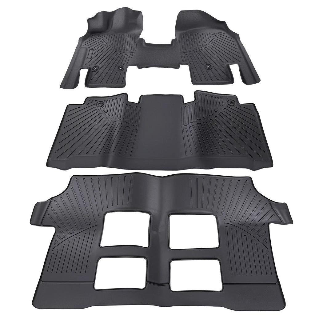 Set of 4 Black TPE Floor Mats for Honda Odyssey (2011–2017) All Weather