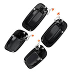 Set of 4 Black Exterior Door Handles for Cadillac EXT/ESV (1999–2006) 19356467