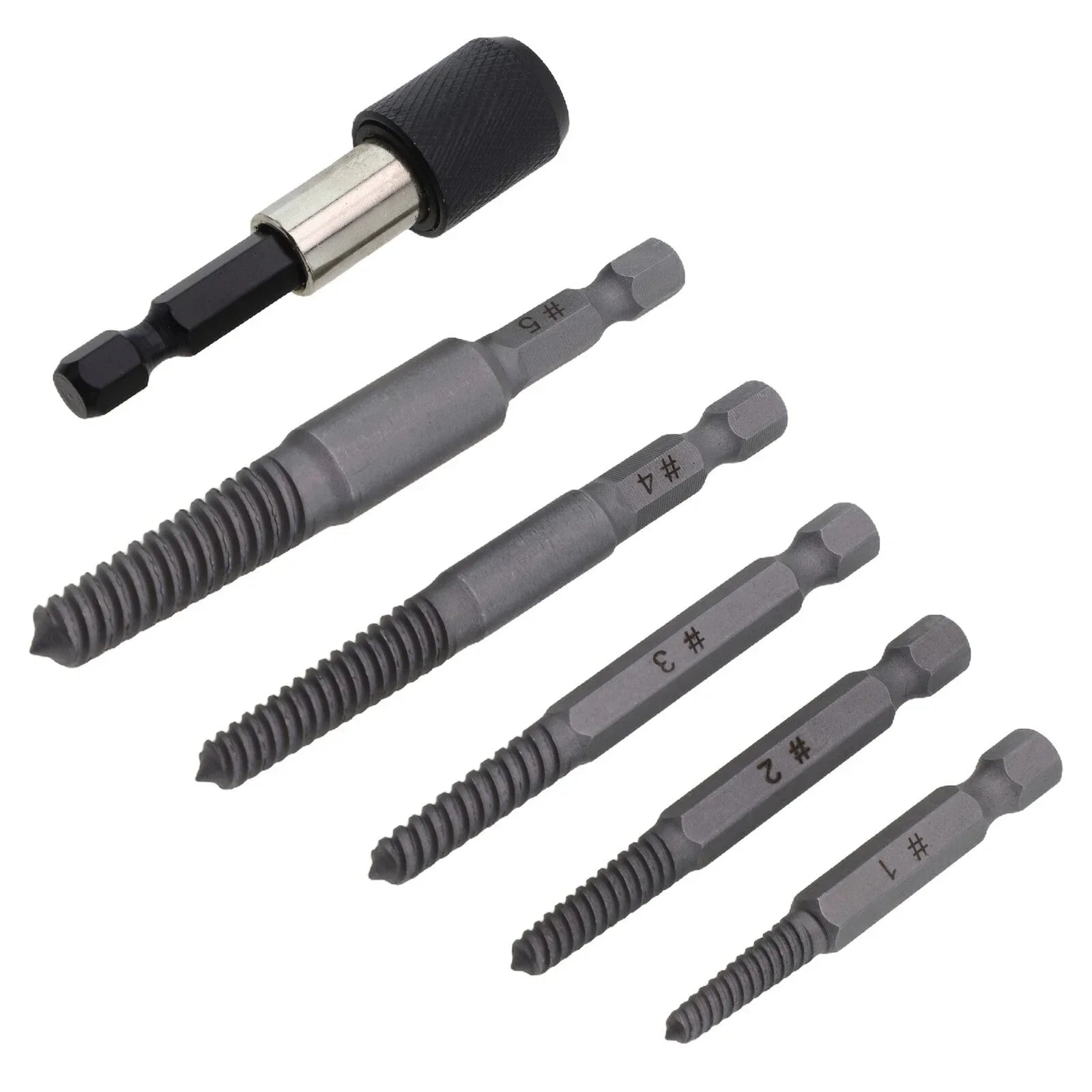 6 Pcs Bolt and Screw Extractor Set for Damaged Fasteners