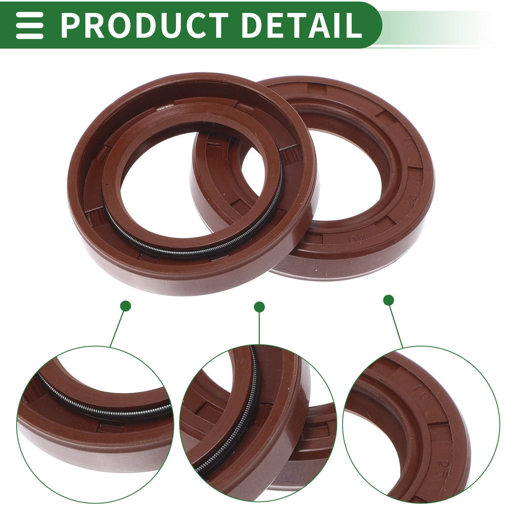 Set of 5 Oil Seal Rotary Shaft Seal FKM Rubber 25x40x7mm