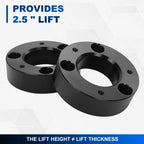 2X 2.5" Strut Top Mount Lift Kit Spacers for Ford F-150 (2004–2024)