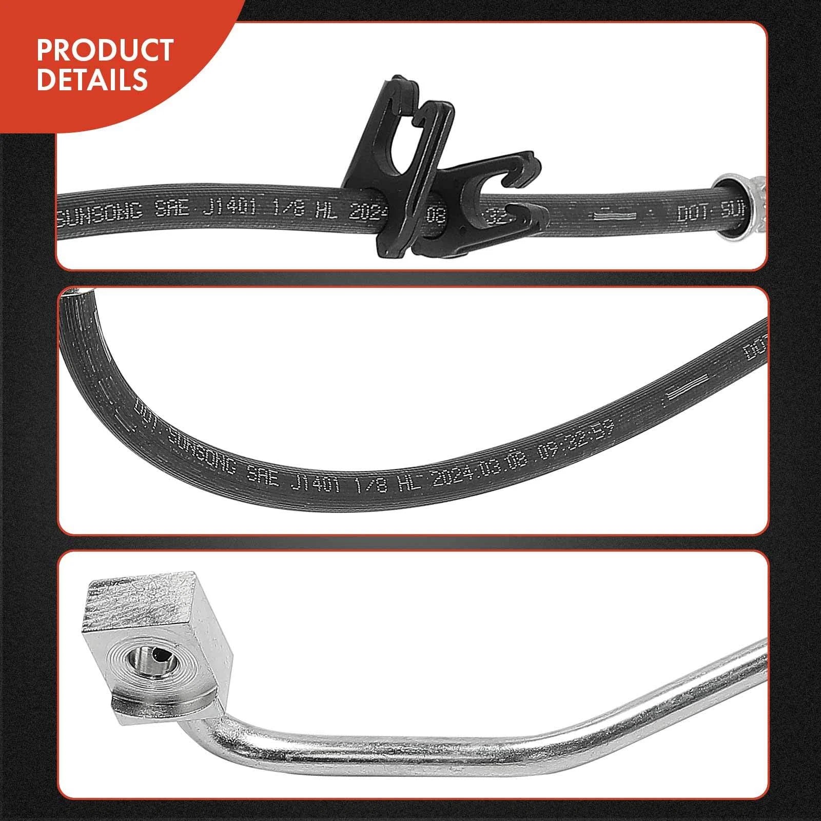 Front Passenger Brake Hydraulic Hose for Ford F-53