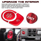 Push Start & Cigarette Lighter Button Cover for Mercedes A CLA GLA GLB (2019-2024)