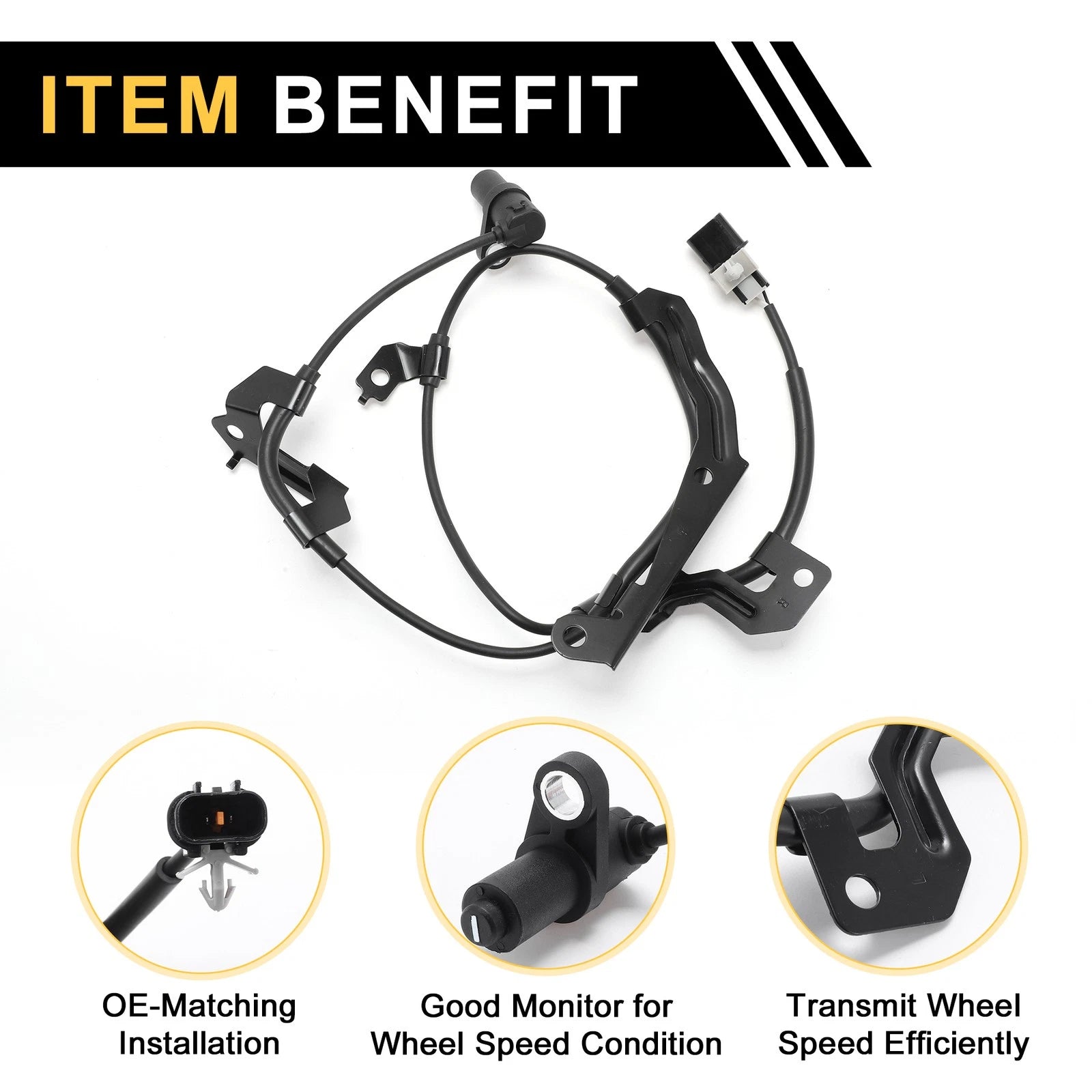 ABS Wheel Speed Sensor No.MN102574 for Mitsubishi L200 (2012–2015) Front Right