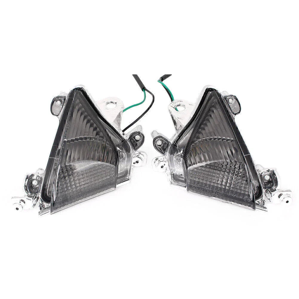 Smoke Front Turn Signal Light Lens Cover for Kawasaki Ninja ZX-10R (2004-2005)