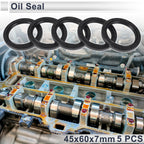 Set of 5 Oil Seal Rotary Shaft Seal NBR Rubber 45x60x7mm