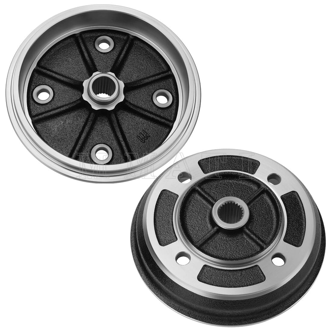 2X Front Wheel Brake Drums for Kawasaki Mule 2510 KAF620A 4x4 (1993–2000)
