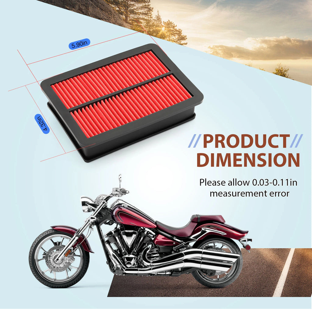 Air Filter Cleaner for Yamaha XV 1900 (2006–2017) 1D7-14461-01-00