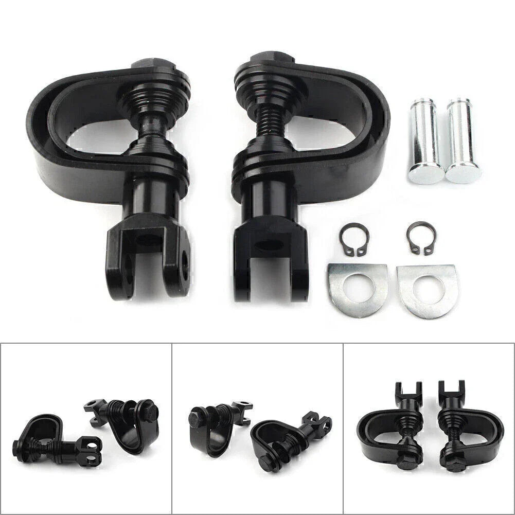 25mm & 32mm Black Highway Engine Crash Bar Mount Foot Pegs for Motorcycle
