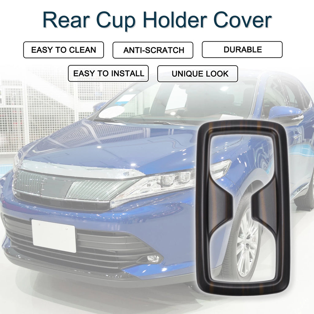 Rear Cup Holder Cover for Toyota Harrier (80 Series) Black 1 Pcs