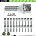 20 Piece Chrome Conical Cone Wheel Lug Bolts for