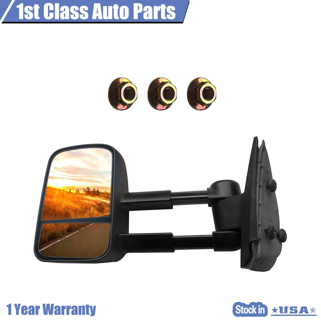 Left Manual Towing Mirror for Chevy Silverado GMC Sierra 1500 2500 3500