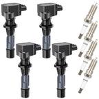 Set of 4 Ignition Coil Spark Plugs for Mazda CX-7 (2007–2012)