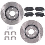Front Disc Brake Rotors & Ceramic Pads for Hyundai Elantra (2011–2016), Veloster (2012–2015)