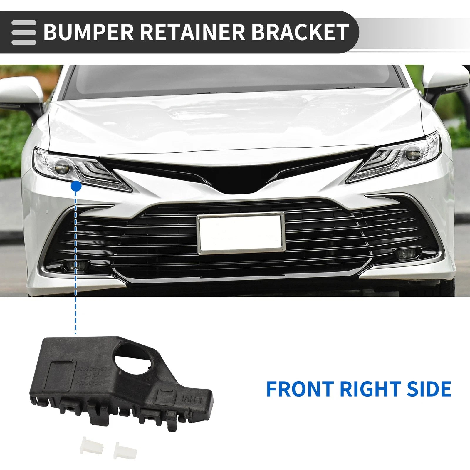Right Front Bumper Retainer Bracket No. 86514C5000 for Kia Sorento (2016–2020)