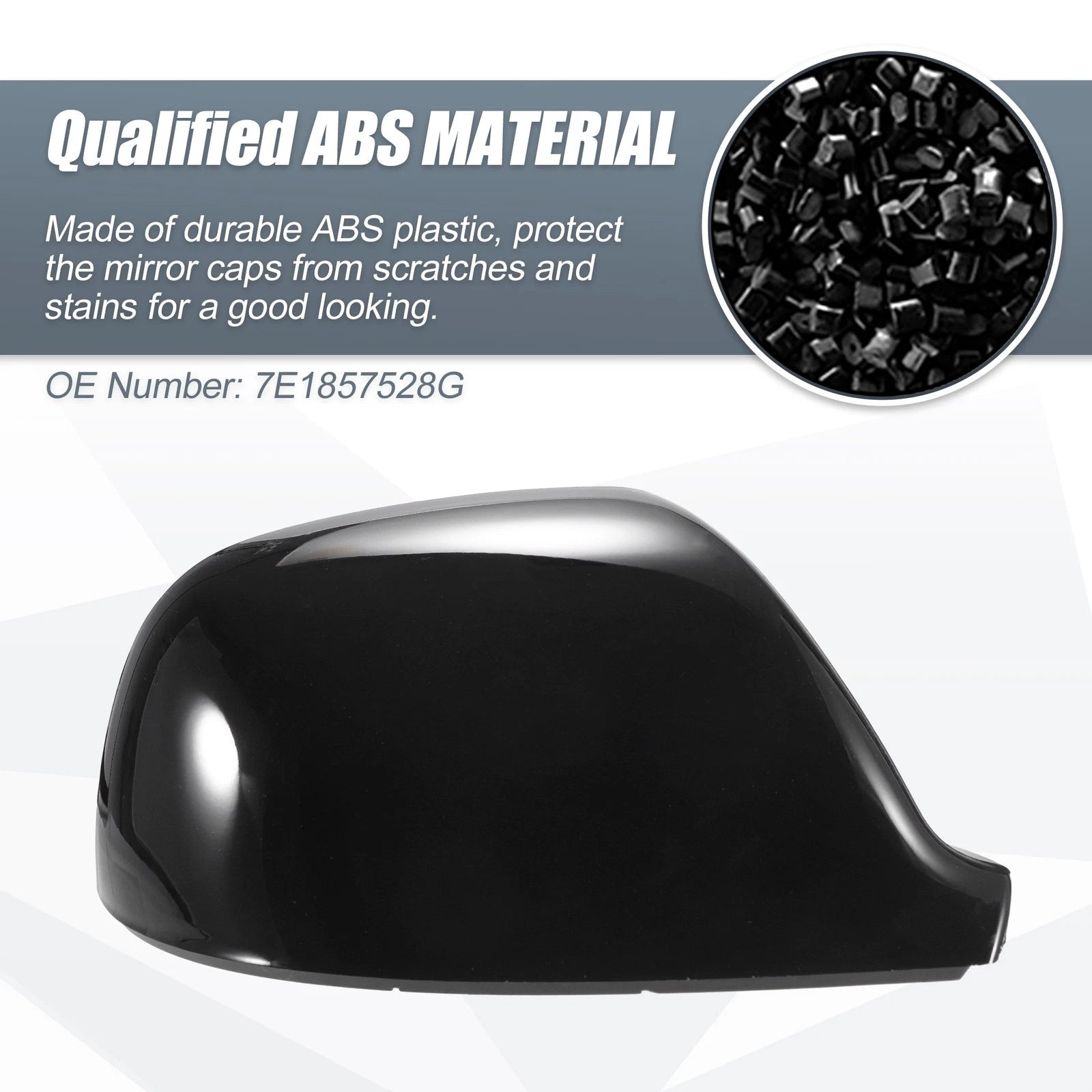 Right Side Mirror Cover Cap Gloss Black for Volkswagen Transporter T5 T6 (2003–2019)