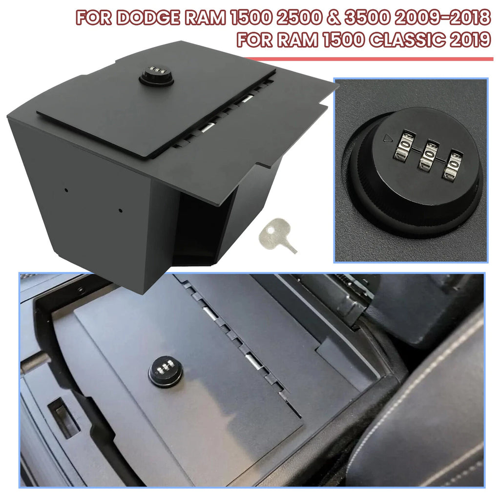 Center Console Safe for Dodge Ram 1500/2500/3500 (2009–2018)
