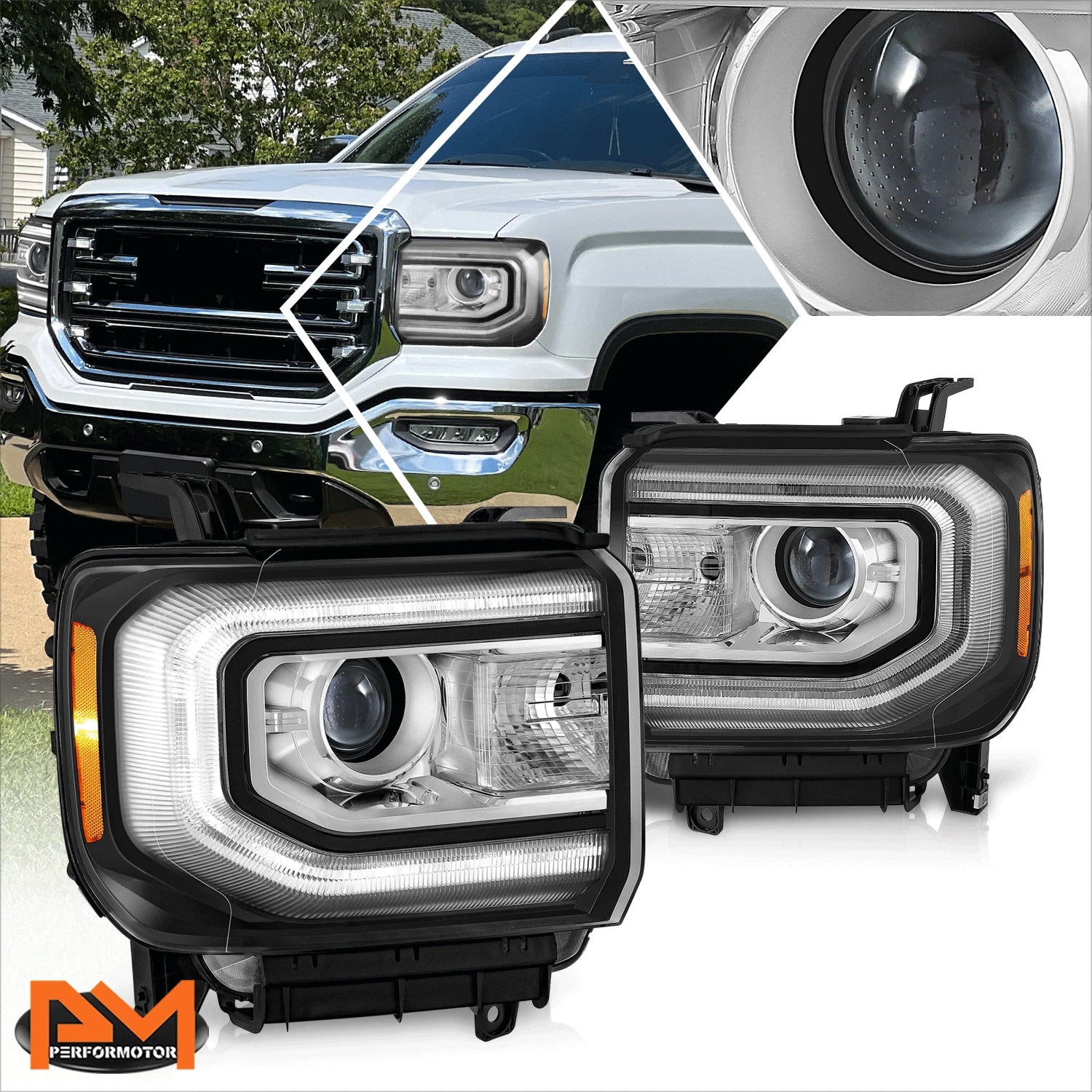 HID Projector Headlight for GMC Sierra 1500 Limited (2016–2019)