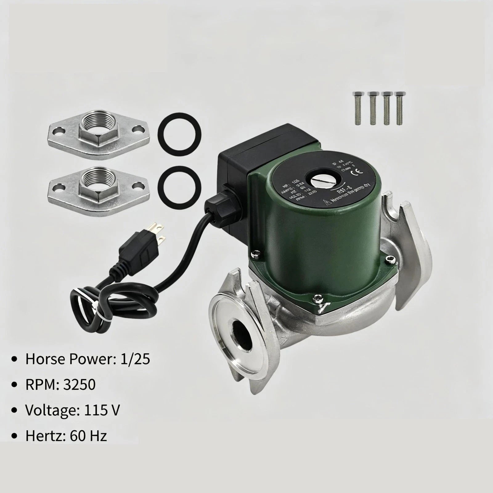 Water Circulator Pump 008-SF6 for Taco (115V 1/25 HP 60HZ 0.84A 125 PSI)