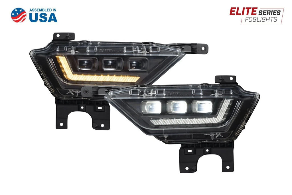 Pair of Elite White Fog Lights Replacement for 2021–2023 Ford F-150