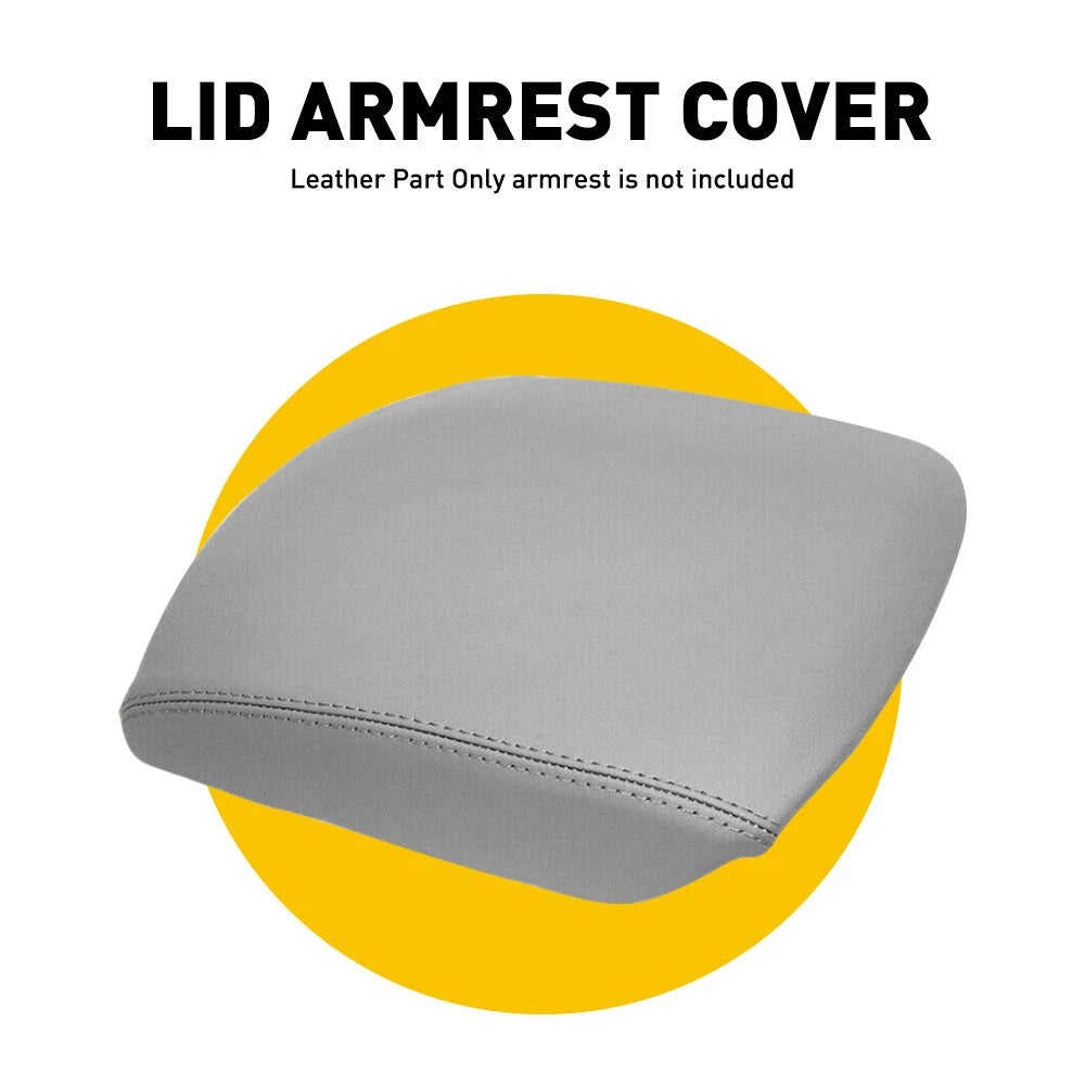 Leather Armrest Center Console Lid Trim Cover for Honda Pilot (2009–2015)