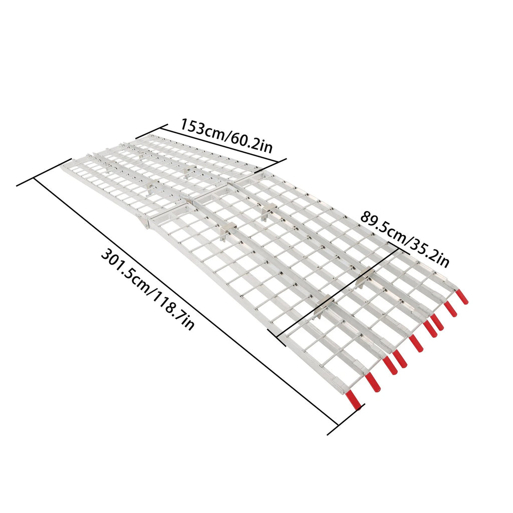Aluminum Arched Motorcycle Loading Ramp 120" x 38" (1500 lbs Capacity)