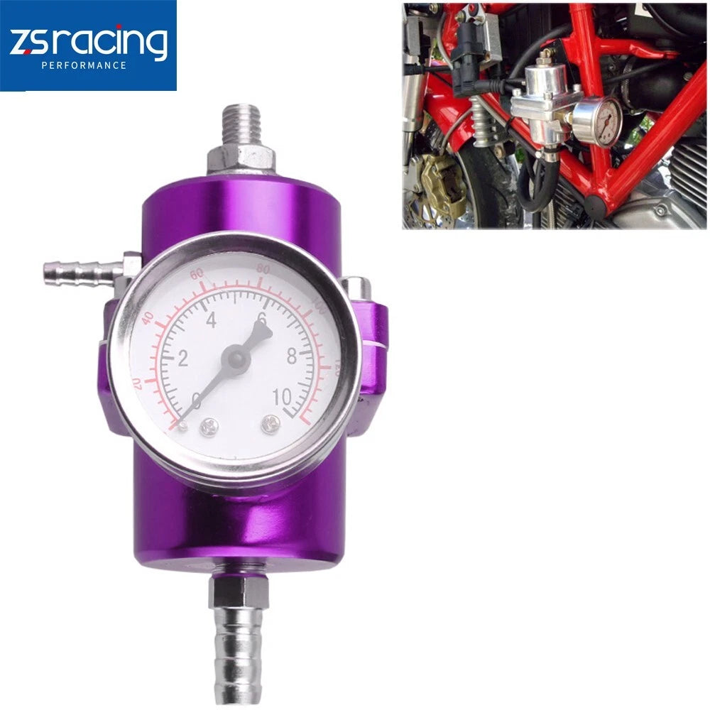 Adjustable Fuel Pressure Regulator with Oil Gauge Fitting for Automotive