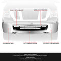 Chrome Front Bumper Face Bar for NV1500 NV2500 NV3500 (2012–2021)