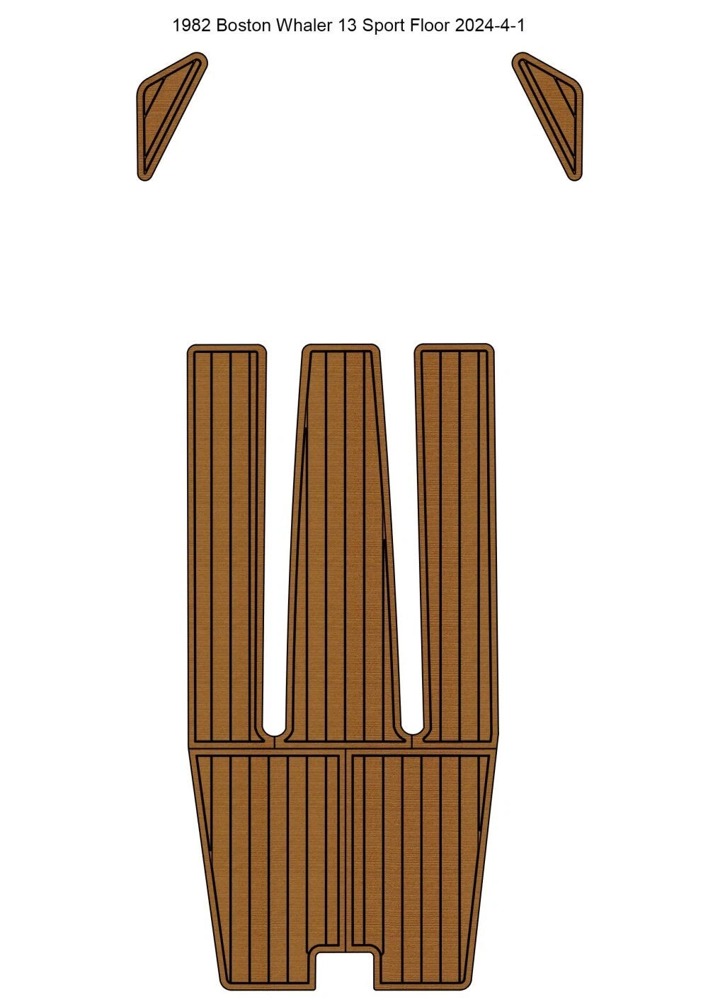 EVA Foam Teak Deck Flooring Mat for Boston Whaler 13 Sport (1982)
