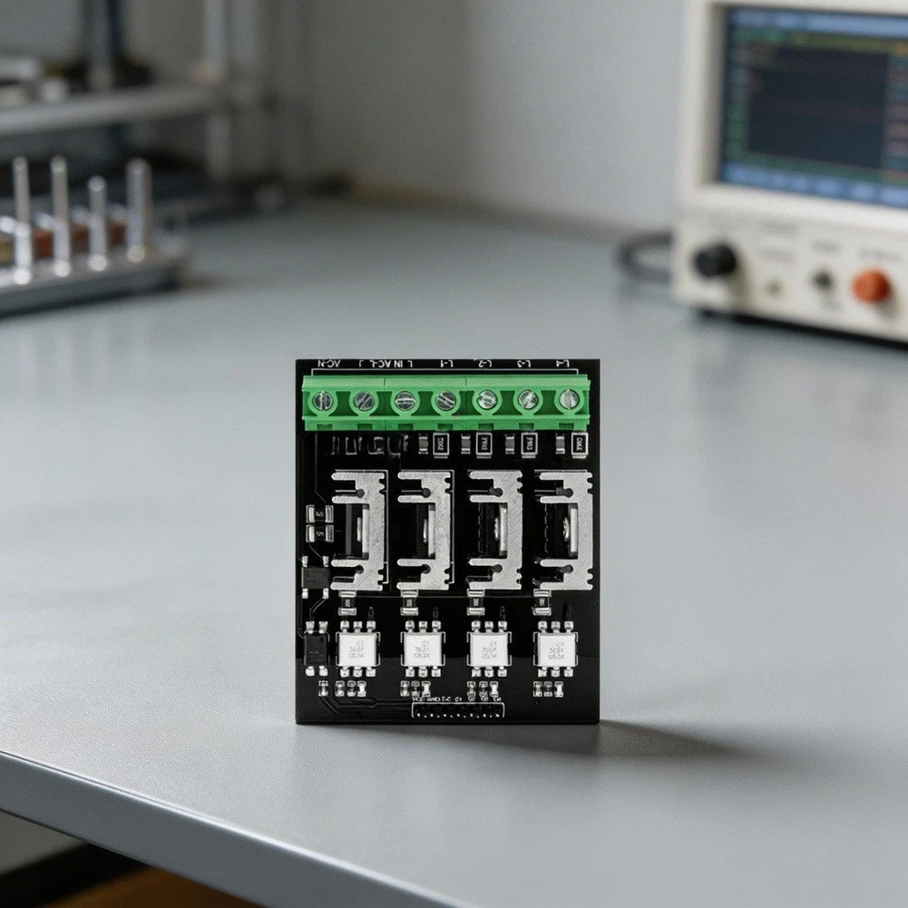 4-Channel AC Dimmer Board for Heaters Motors Pumps (3.3V 5V Logic Level)