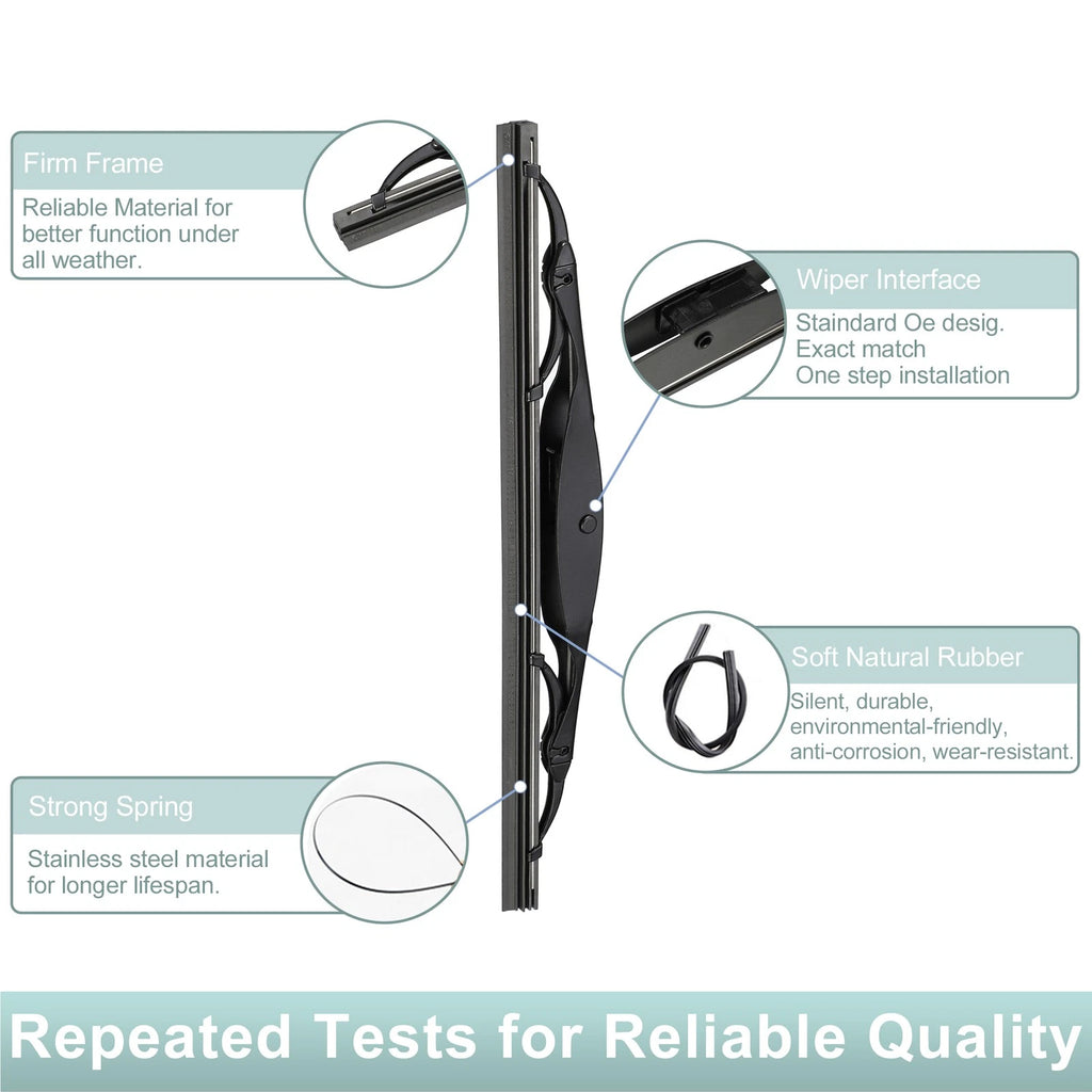 Rear Back Windshield Wiper Blade Arm Set for Buick Encore, Chevrolet Trax (2013–2021)