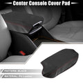 Center Console Armrest Cover for Ford Ranger (2019–2021) Black Red Stitch