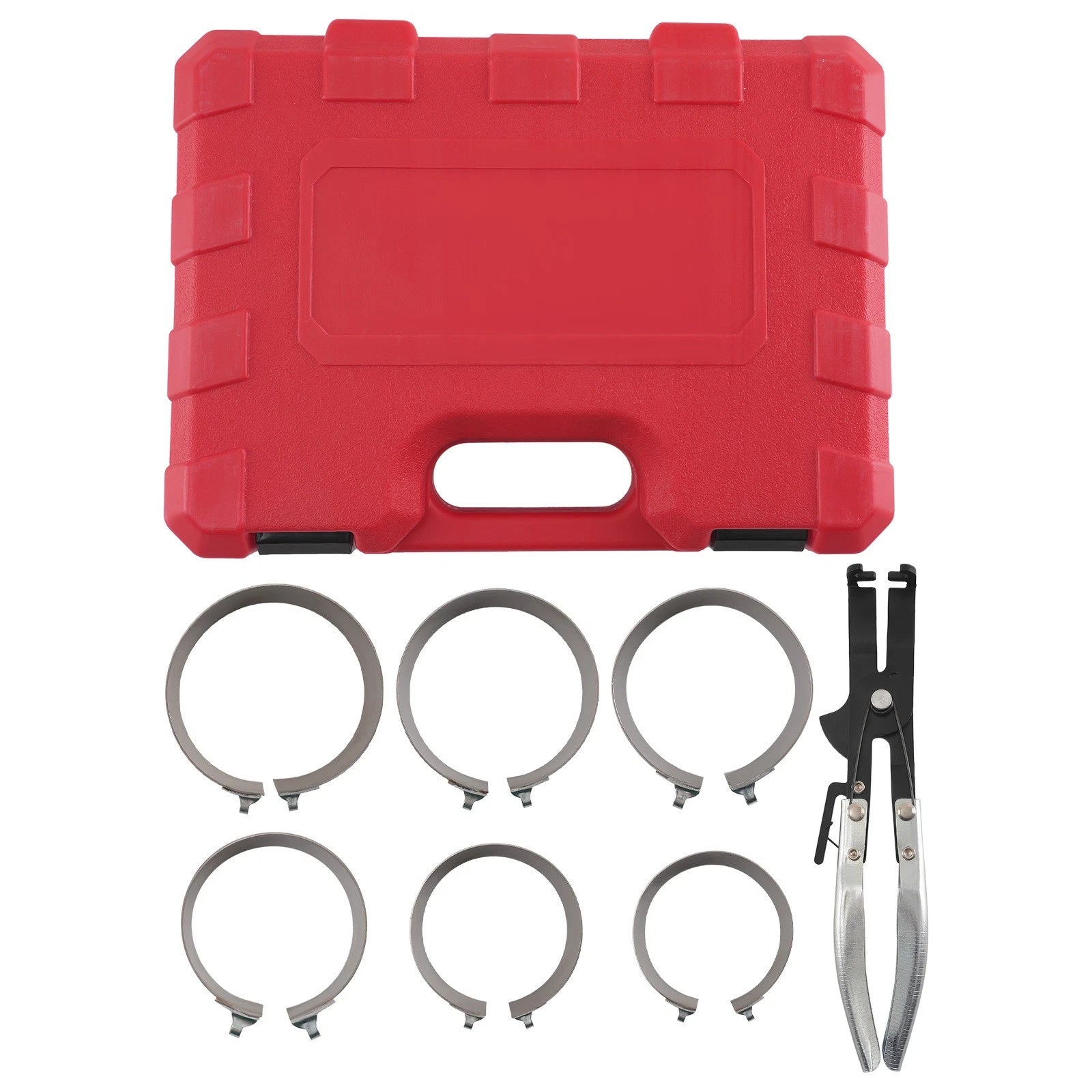 7PC Engine Piston Ring Compressor Tool 73-111mm for Car Service