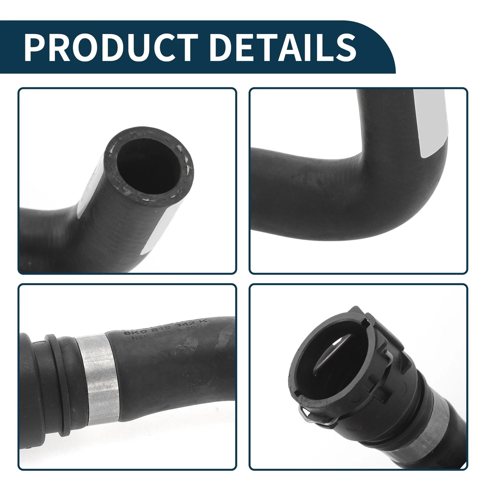 Radiator Hose Heating Water Pipe for Audi A4L (2008–2015) No. 8K0819342K Rubber