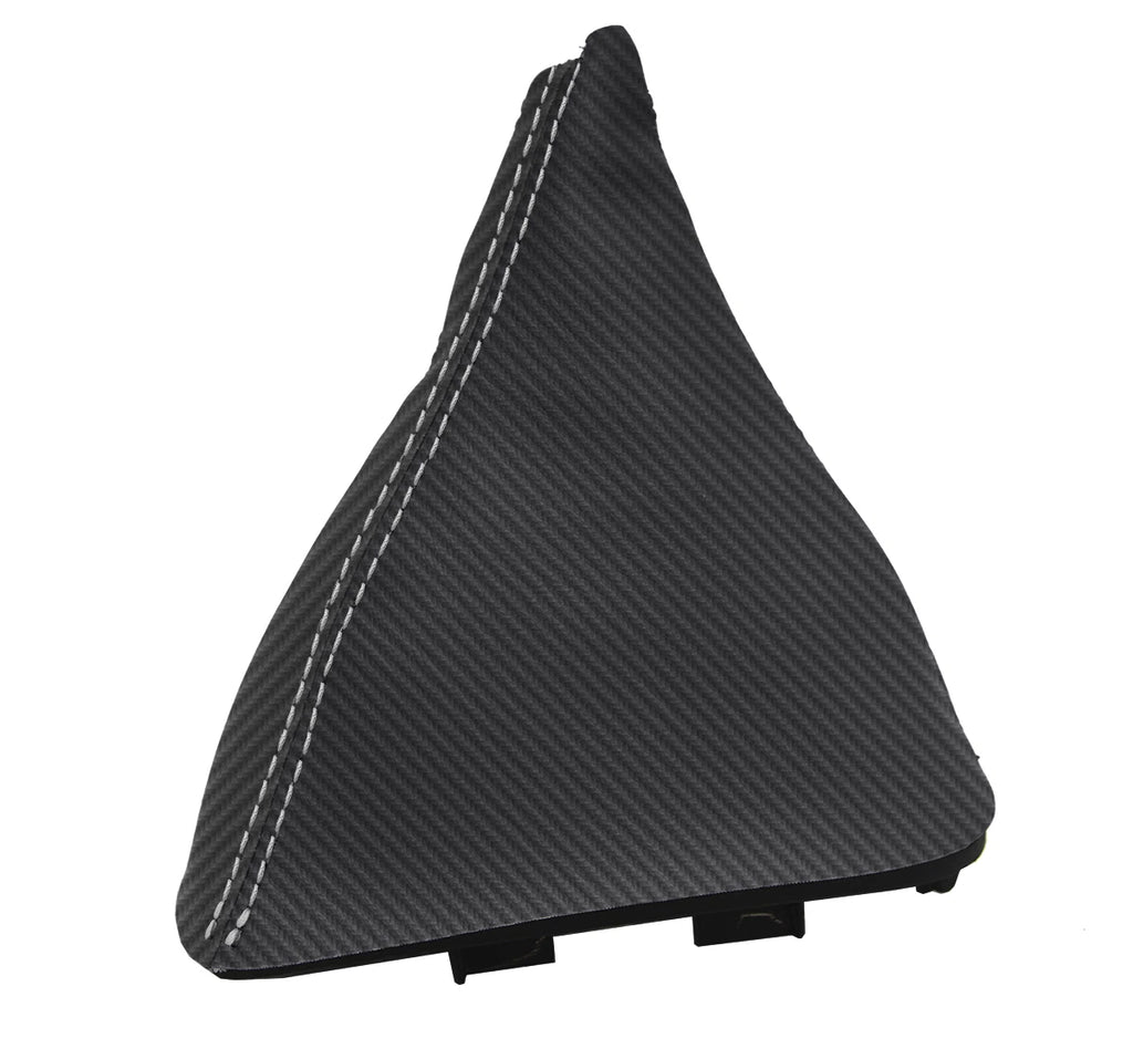 Manual Shift Boot Cover for Dodge Ram 2500 3500 (2003–2012) Carbon Fiber White Stitch