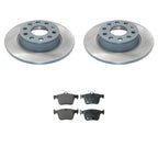 DuraGo Rear Rotors & Low-Met Disc Brake Pads Kit for Audi A3 Quattro (2015–2020)