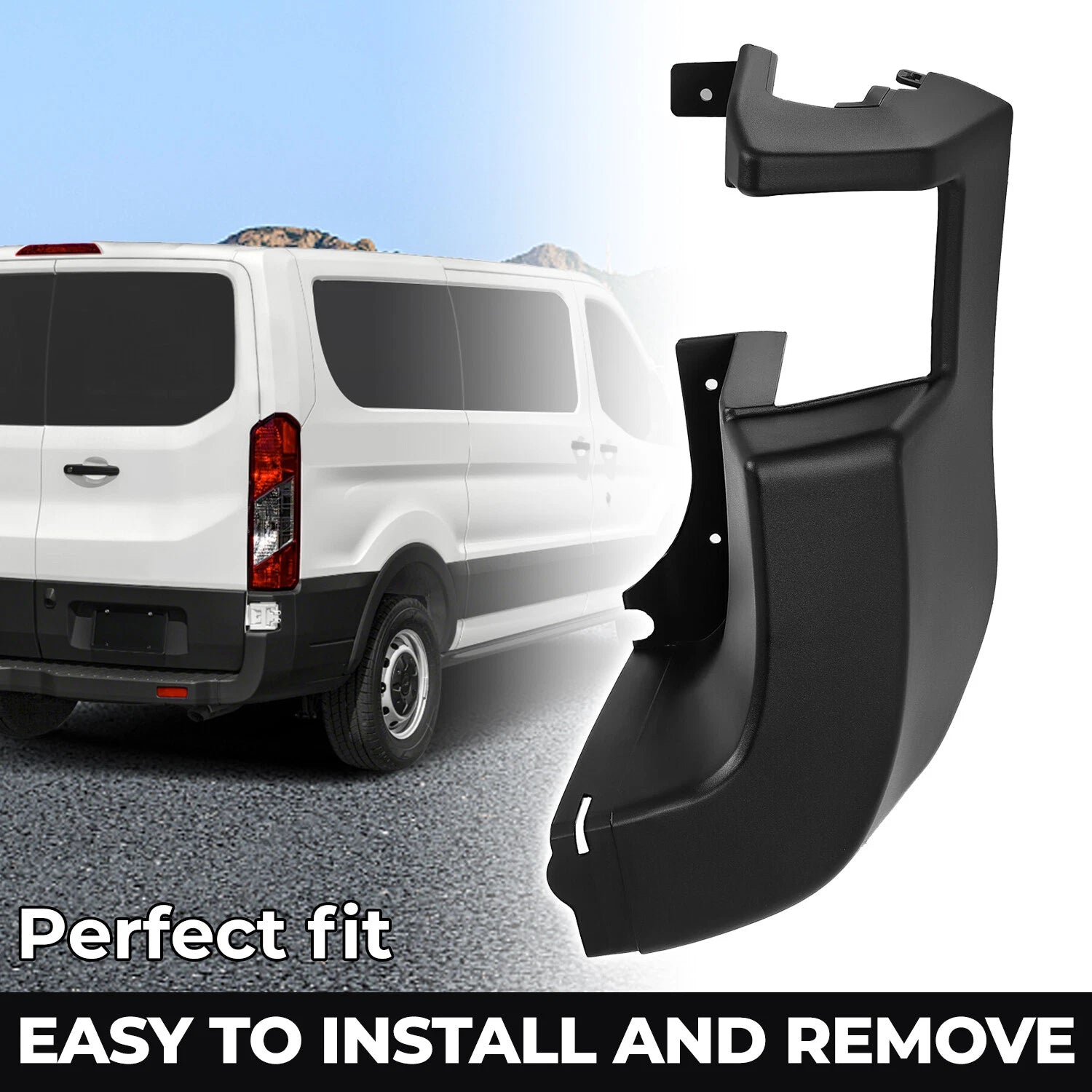 Rear Bumper End Cap Right Side for Ford Transit 150 250 350 (2015–2022)