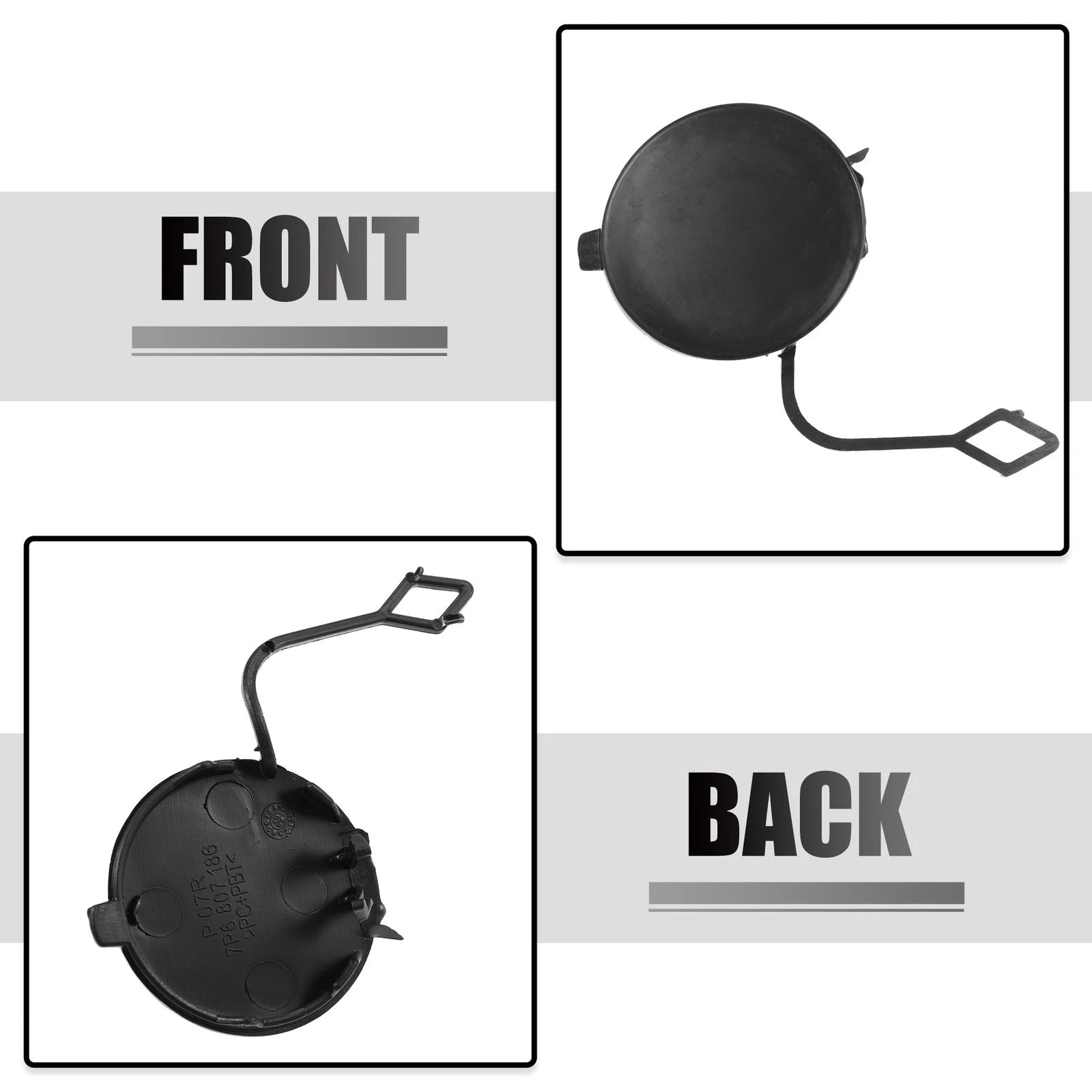 Front Right Bumper Tow Hook Cover for Volkswagen Touareg (2004–2010)