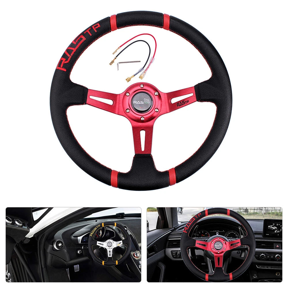 14" Deep Dish Drifting Sport Steering Wheel for Racing