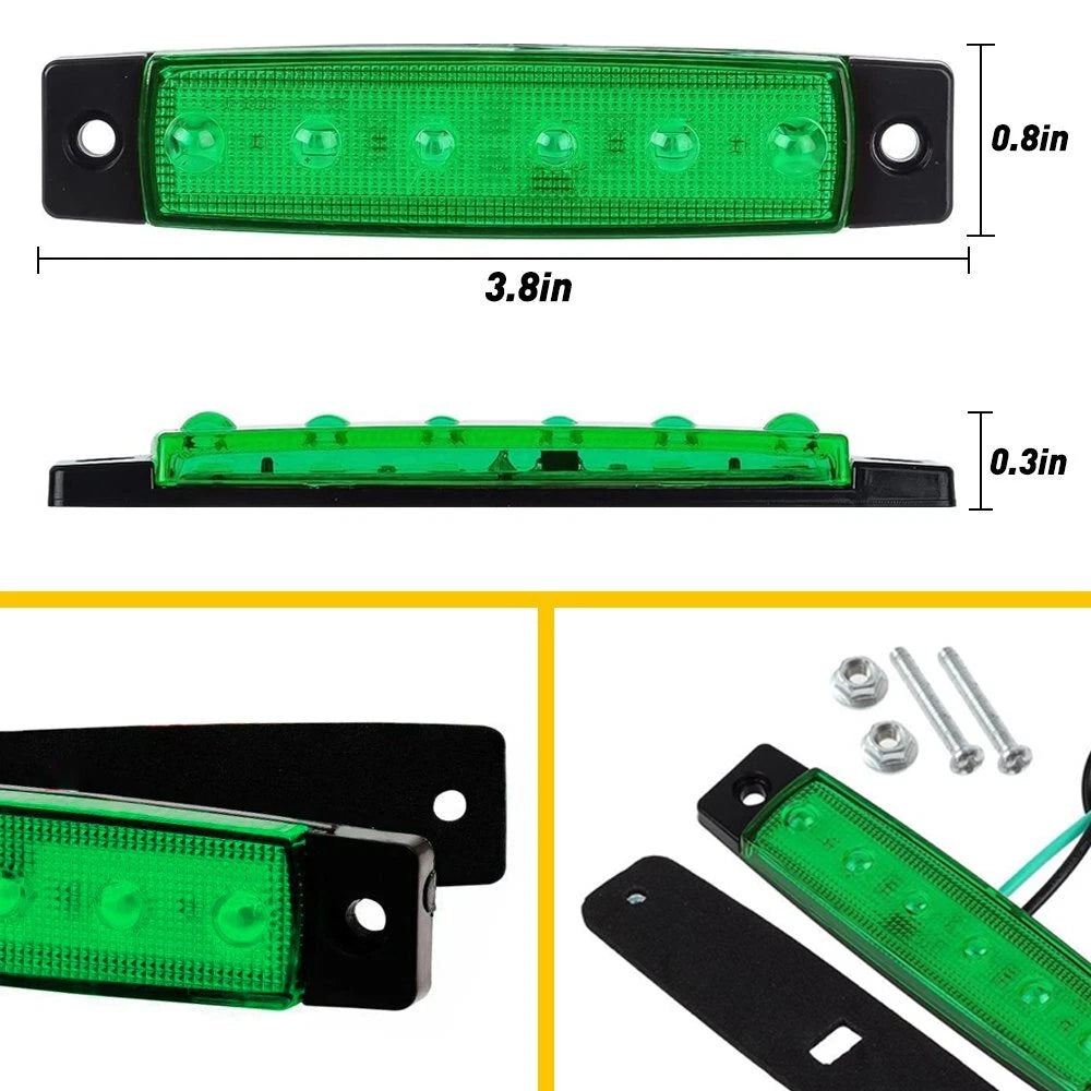 10 Pods Green LED Rock Lights for Jeep (Offroad Truck UTV ATV)