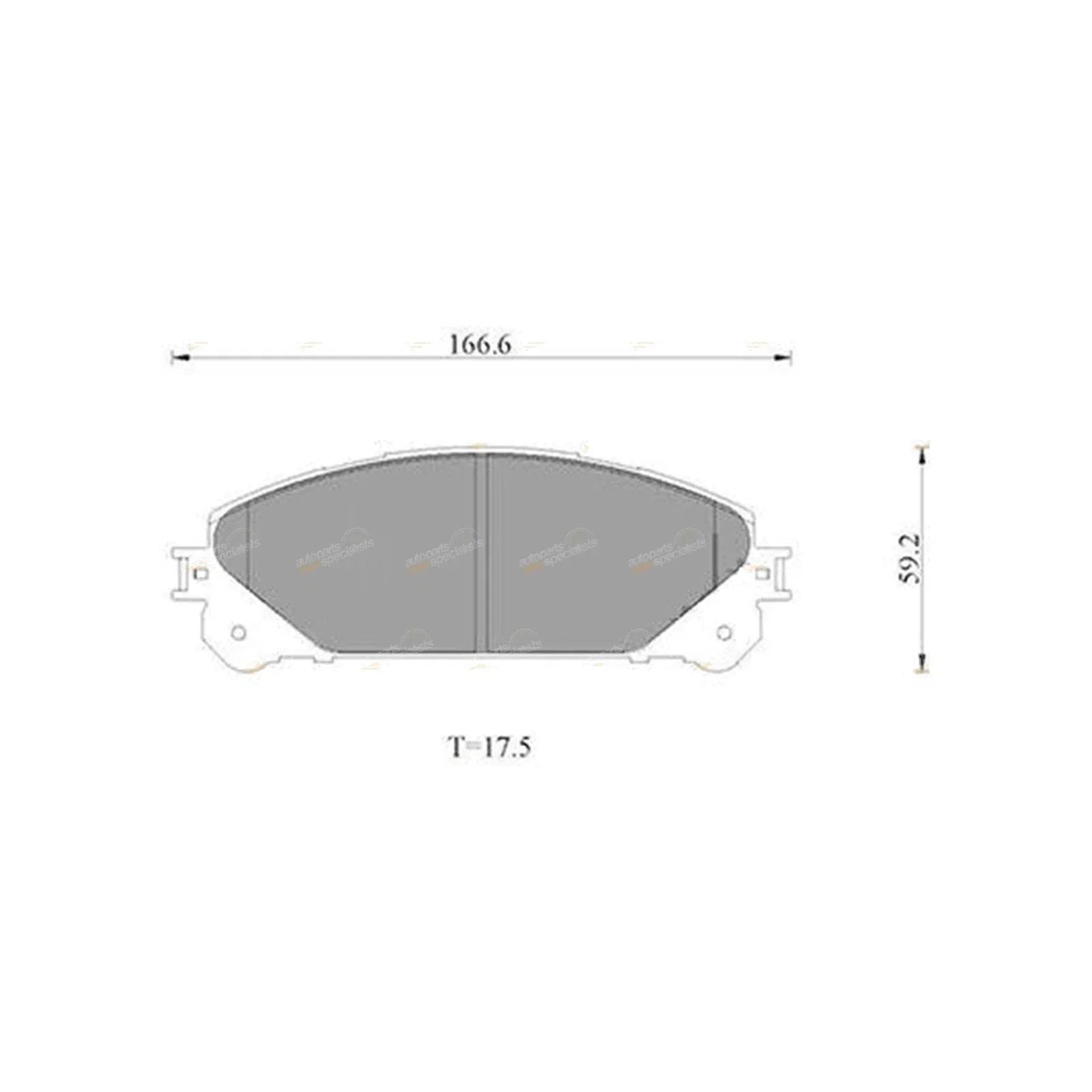 Front Disc Brake Pad Set for Toyota Kluger (2007–2020)