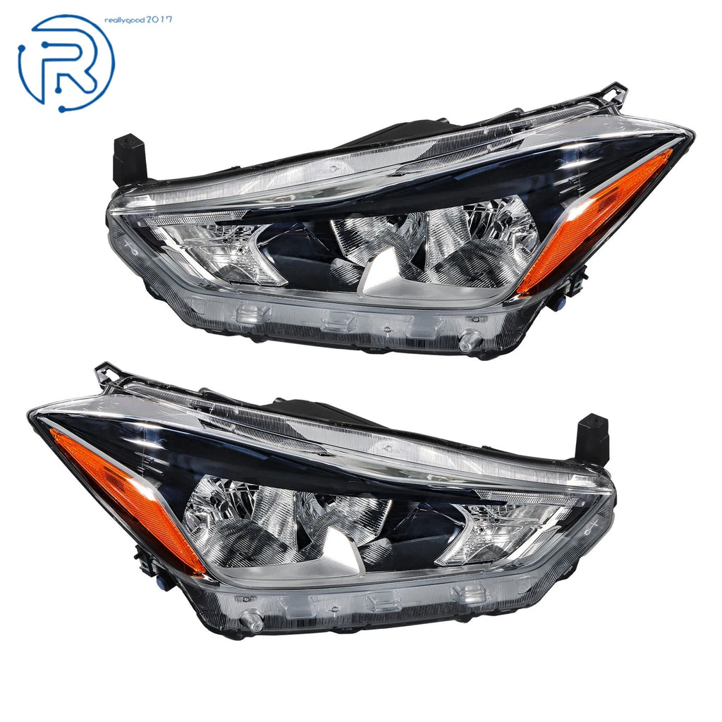 Set of 2 Chrome Halogen Headlights for Nissan Kicks (2018-2020)