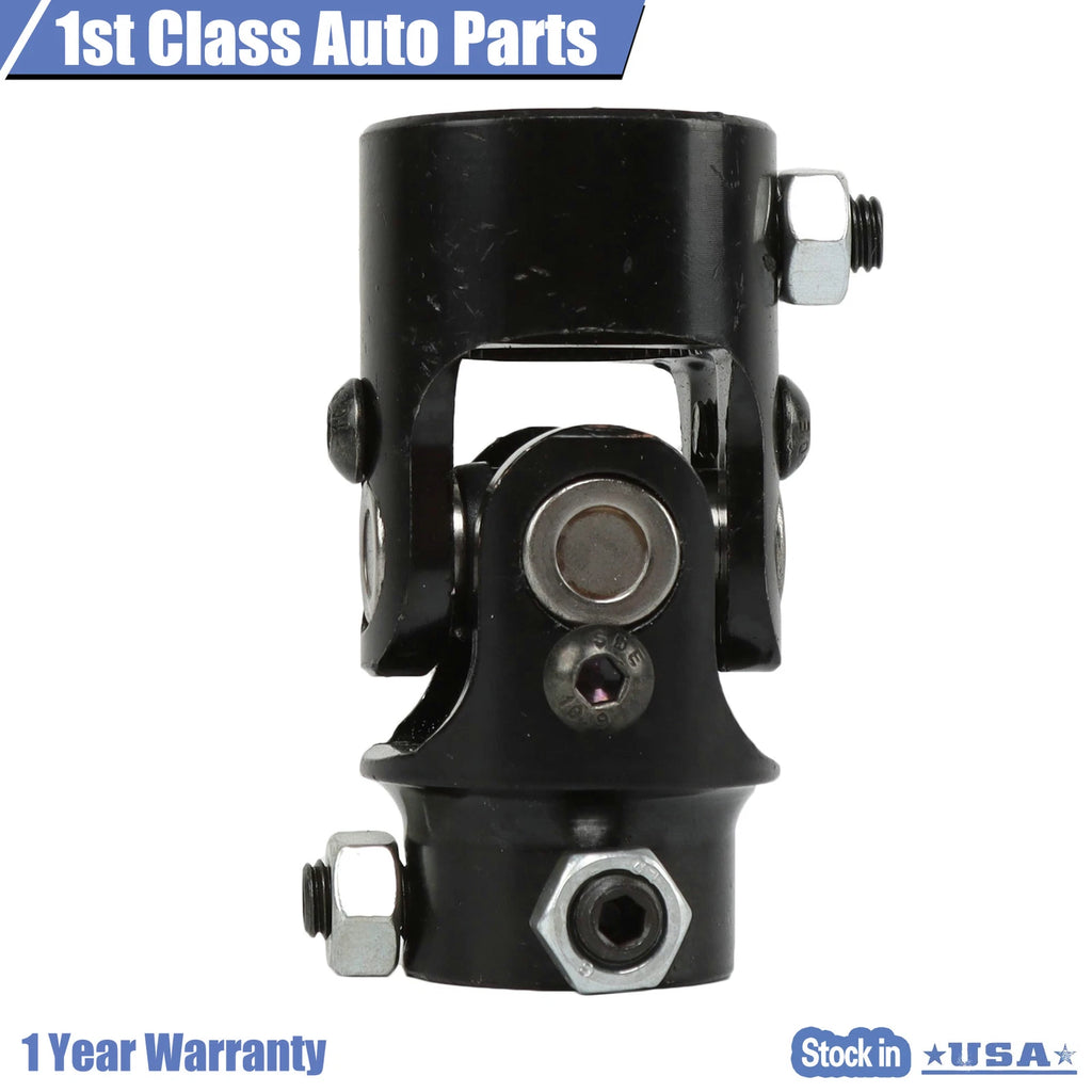 1" to 3/4" DD Black Steering Box U Joint for Universal Fit (All Years)