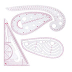 4 Piece Sewing Ruler Set for Design Tools