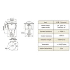 2X 12V Round Rocker Switch ON/OFF 2 Pin SPST for Boats