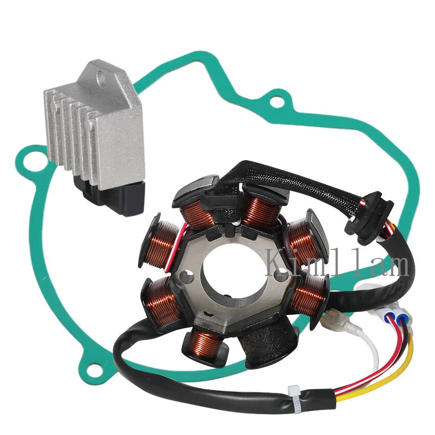 Stator Coil + Regulator Rectifier + Gasket for KTM 400 520 525 EXC MXC (2000–2007)