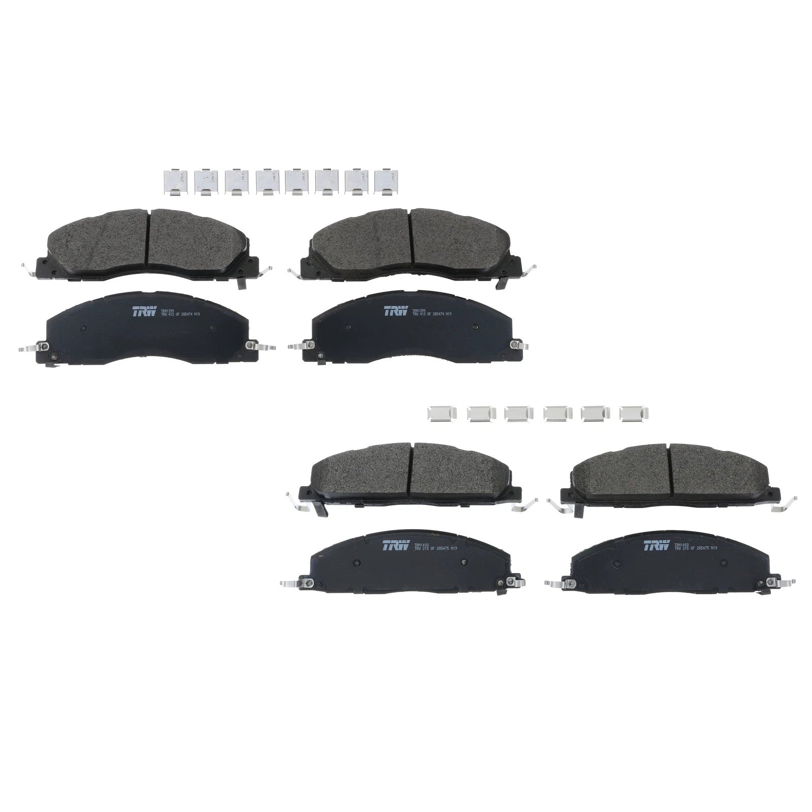Set of 4 TRW Pro Metallic Brake Pads for Dodge Ram 2500 3500