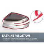 Pair Chrome Plated Rearview Mirror Cover Overlay for Nissan X-Trail Rogue (2014–2021)