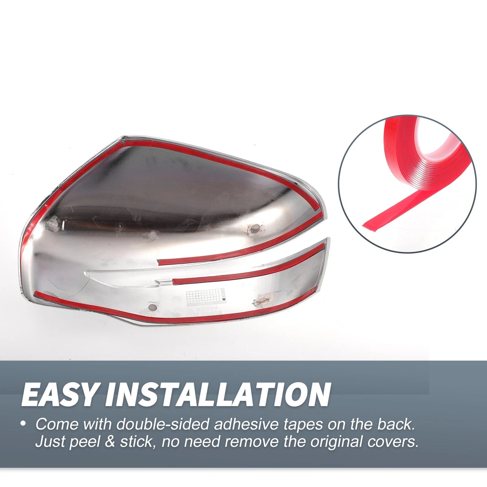 Pair Chrome Plated Rearview Mirror Cover Overlay for Nissan X-Trail Rogue (2014–2021)
