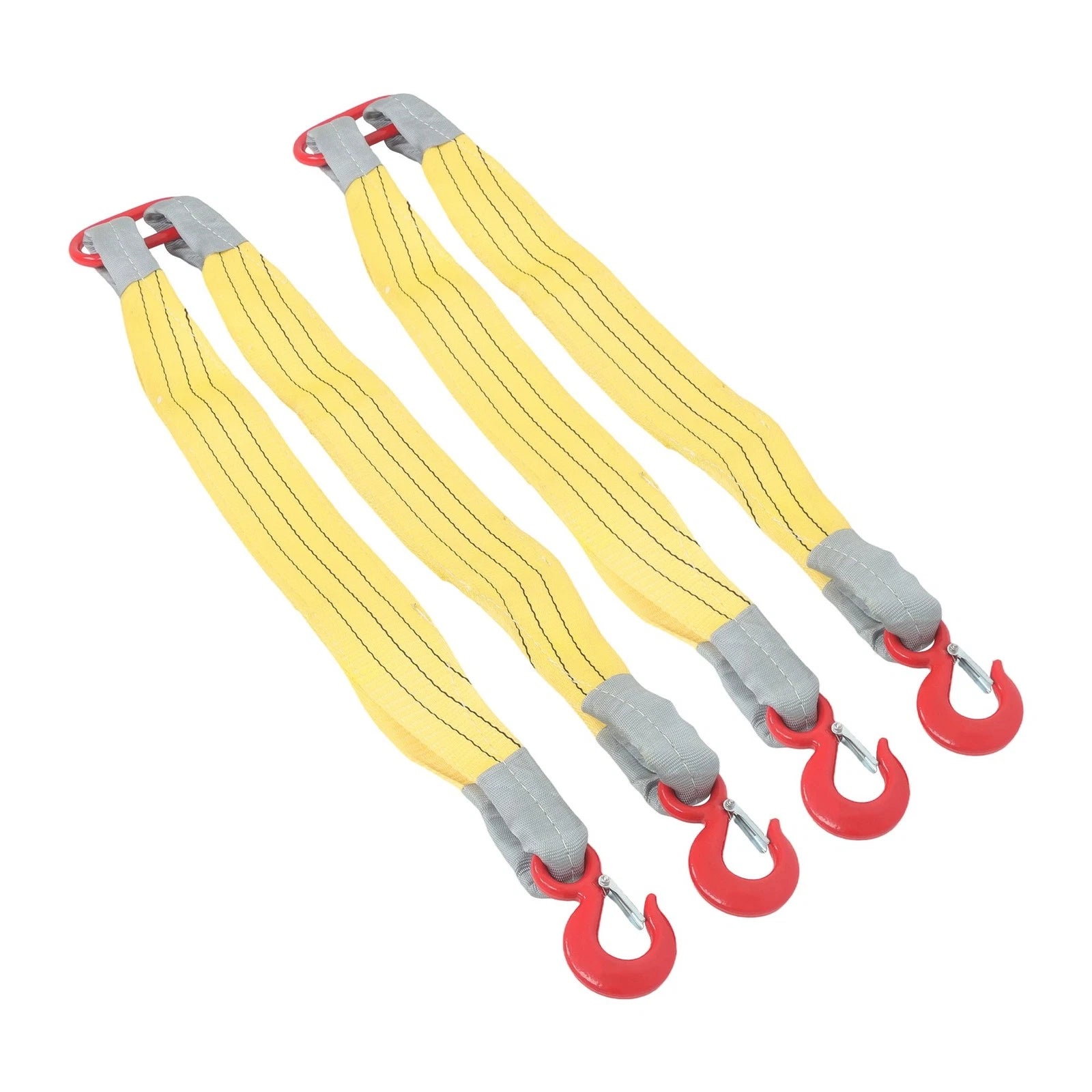 2X Lifting Slings Straps with Hooks for Rigging (3.3FT, 4410lb)